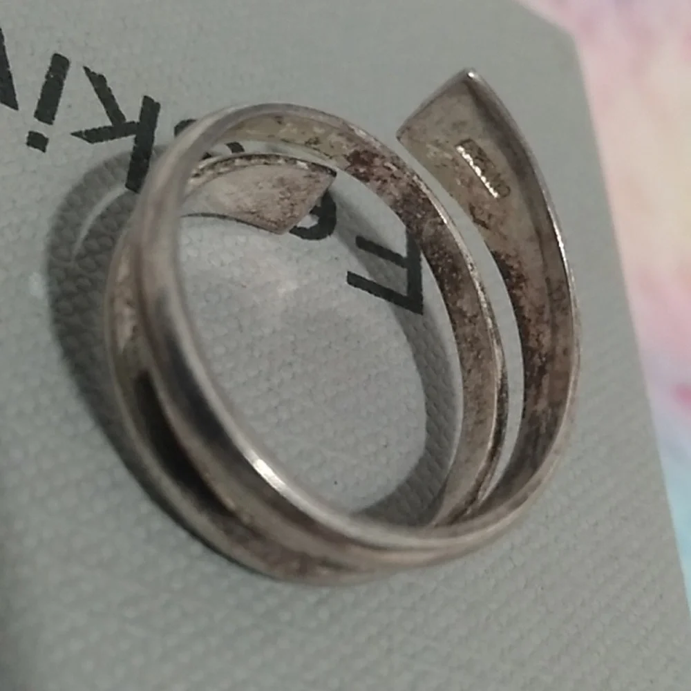 SALE! Swirl 925 Sterling Silver Ring Sz.7